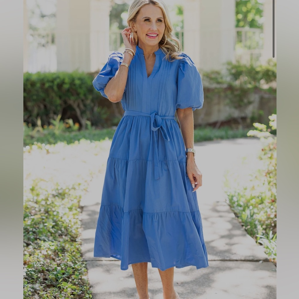 Cornflower Blue midi dress size Large